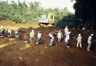発掘作業状況の写真