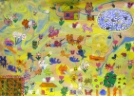 永井さんの絵。「江南町の未来」